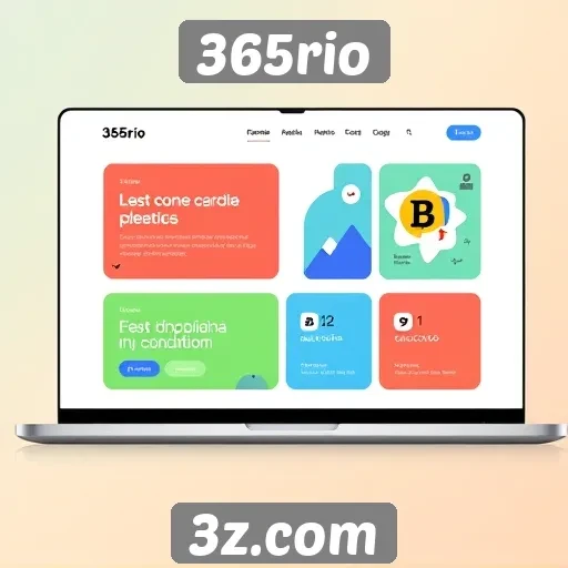 Interface do site 365rio é intuitiva e amigável